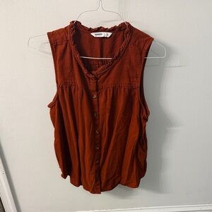 Sonoma Women's Button-Up Blouse - Rich Rust